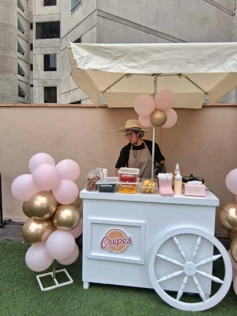 Carrito de Crepes Dulces para fiestas infantiles en Lima